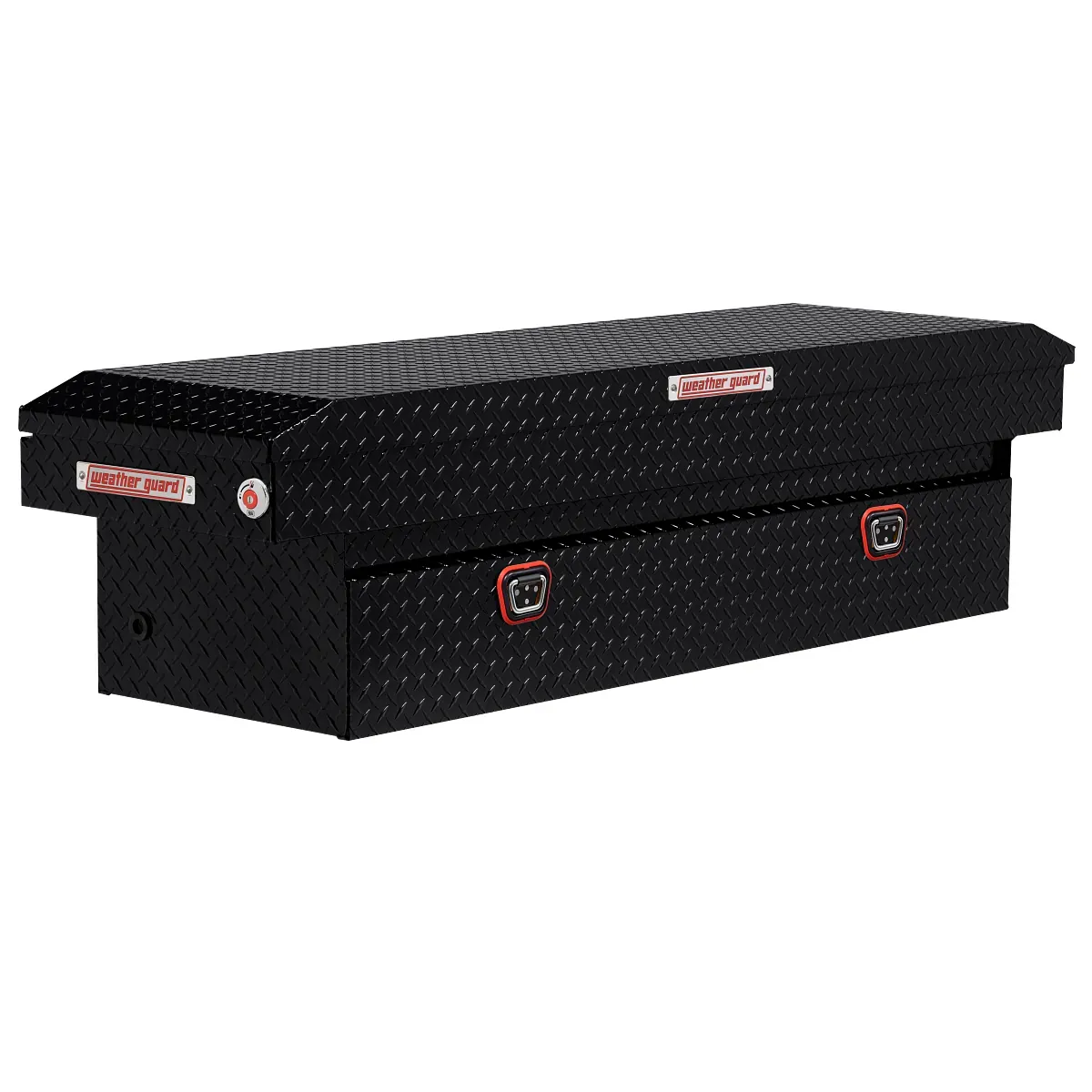 A black WEATHER GUARD saddle truck tool box (WEATHER GUARD photo)